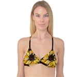 Colorful Seamless Floral Pattern Reversible Tri Bikini Top