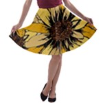 Colorful Seamless Floral Pattern A-line Skater Skirt
