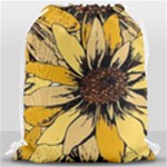 Colorful Seamless Floral Pattern Drawstring Bag (Large)