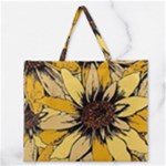 Colorful Seamless Floral Pattern Zipper Large Tote Bag
