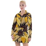 Colorful Seamless Floral Pattern Women s Long Sleeve Casual Dress