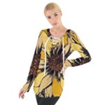 Colorful Seamless Floral Pattern Tie Up T-Shirt