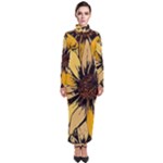 Colorful Seamless Floral Pattern Turtleneck Maxi Dress