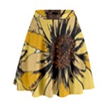 Colorful Seamless Floral Pattern High Waist Skirt