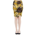 Colorful Seamless Floral Pattern Midi Wrap Pencil Skirt