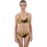 Colorful Seamless Floral Pattern Wrap Around Bikini Set