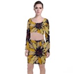 Colorful Seamless Floral Pattern Top and Skirt Sets