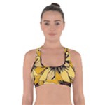 Colorful Seamless Floral Pattern Cross Back Sports Bra