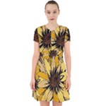 Colorful Seamless Floral Pattern Adorable in Chiffon Dress