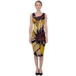 Colorful Seamless Floral Pattern Sleeveless Pencil Dress