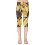 Colorful Seamless Floral Pattern Kids  Capri Leggings 