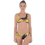 Colorful Seamless Floral Pattern Criss Cross Bikini Set