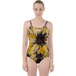 Colorful Seamless Floral Pattern Cut Out Top Tankini Set