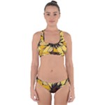 Colorful Seamless Floral Pattern Cross Back Hipster Bikini Set