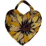 Colorful Seamless Floral Pattern Giant Heart Shaped Tote