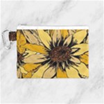 Colorful Seamless Floral Pattern Canvas Cosmetic Bag (Medium)