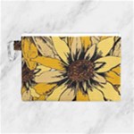 Colorful Seamless Floral Pattern Canvas Cosmetic Bag (Large)