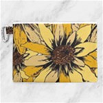 Colorful Seamless Floral Pattern Canvas Cosmetic Bag (XL)