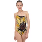 Colorful Seamless Floral Pattern Classic One Shoulder Swimsuit