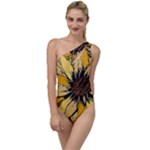 Colorful Seamless Floral Pattern To One Side Swimsuit
