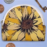 Colorful Seamless Floral Pattern Horseshoe Style Canvas Pouch