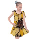 Colorful Seamless Floral Pattern Kids  Tie Up Tunic Dress