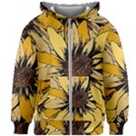 Colorful Seamless Floral Pattern Kids  Zipper Hoodie Without Drawstring