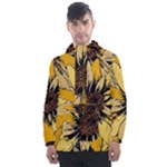 Colorful Seamless Floral Pattern Men s Front Pocket Pullover Windbreaker