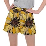 Colorful Seamless Floral Pattern Women s Ripstop Shorts