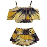 Colorful Seamless Floral Pattern Kids  Off Shoulder Skirt Bikini