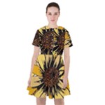 Colorful Seamless Floral Pattern Sailor Dress