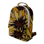 Colorful Seamless Floral Pattern Flap Pocket Backpack (Large)