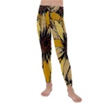 Colorful Seamless Floral Pattern Kids  Lightweight Velour Leggings
