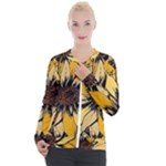 Colorful Seamless Floral Pattern Casual Zip Up Jacket