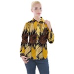 Colorful Seamless Floral Pattern Women s Long Sleeve Pocket Shirt