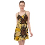 Colorful Seamless Floral Pattern Summer Time Chiffon Dress