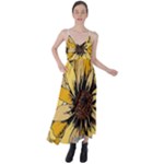 Colorful Seamless Floral Pattern Tie Back Maxi Dress