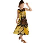 Colorful Seamless Floral Pattern Summer Maxi Dress