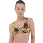 Colorful Seamless Floral Pattern Ring Detail Bikini Top