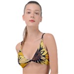 Colorful Seamless Floral Pattern Knot Up Bikini Top