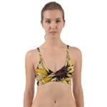Colorful Seamless Floral Pattern Wrap Around Bikini Top