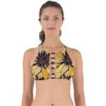 Colorful Seamless Floral Pattern Perfectly Cut Out Bikini Top