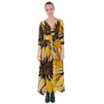 Colorful Seamless Floral Pattern Button Up Maxi Dress