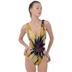 Colorful Seamless Floral Pattern Side Cut Out Swimsuit
