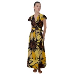 Flutter Sleeve Maxi Dress 