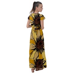 Flutter Sleeve Maxi Dress 