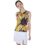 Colorful Seamless Floral Pattern Women s Sleeveless Sports Top