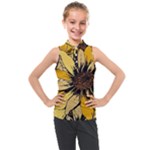 Colorful Seamless Floral Pattern Kids  Sleeveless Polo T-Shirt