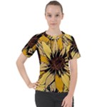 Colorful Seamless Floral Pattern Women s Sport Raglan T-Shirt