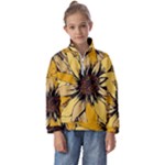 Colorful Seamless Floral Pattern Kids  Half Zip Hoodie